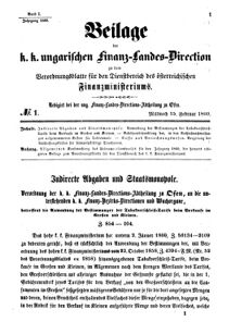 Verordnungsblatt für den Dienstbereich des K.K. Finanzministeriums für die im Reichsrate Vertretenen Königreiche und Länder 18600215 Seite: 1