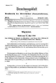 Verordnungsblatt für den Dienstbereich des K.K. Finanzministeriums für die im Reichsrate Vertretenen Königreiche und Länder