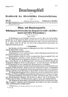 Verordnungsblatt für den Dienstbereich des K.K. Finanzministeriums für die im Reichsrate Vertretenen Königreiche und Länder 18661208 Seite: 1