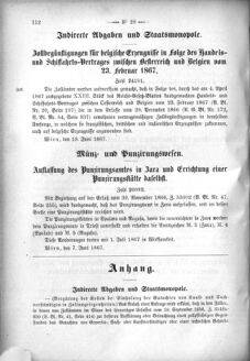 Verordnungsblatt für den Dienstbereich des K.K. Finanzministeriums für die im Reichsrate Vertretenen Königreiche und Länder 18670619 Seite: 6