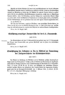 Verordnungsblatt für den Dienstbereich des K.K. Finanzministeriums für die im Reichsrate Vertretenen Königreiche und Länder 18670831 Seite: 6