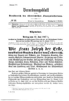 Verordnungsblatt für den Dienstbereich des K.K. Finanzministeriums für die im Reichsrate Vertretenen Königreiche und Länder