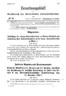 Verordnungsblatt für den Dienstbereich des K.K. Finanzministeriums für die im Reichsrate Vertretenen Königreiche und Länder