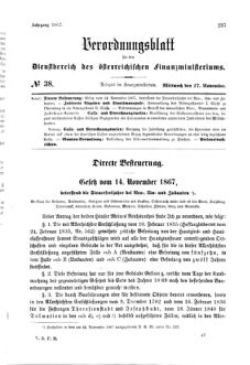 Verordnungsblatt für den Dienstbereich des K.K. Finanzministeriums für die im Reichsrate Vertretenen Königreiche und Länder