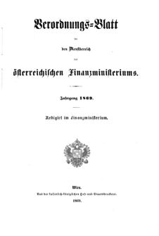 Verordnungsblatt für den Dienstbereich des K.K. Finanzministeriums für die im Reichsrate Vertretenen Königreiche und Länder 18681231 Seite: 5