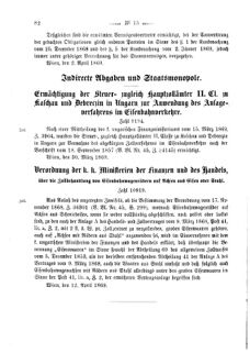 Verordnungsblatt für den Dienstbereich des K.K. Finanzministeriums für die im Reichsrate Vertretenen Königreiche und Länder 18690422 Seite: 2