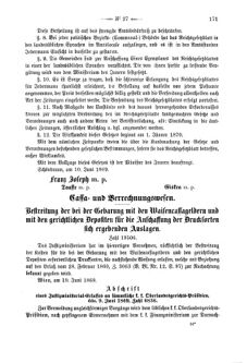 Verordnungsblatt für den Dienstbereich des K.K. Finanzministeriums für die im Reichsrate Vertretenen Königreiche und Länder 18690626 Seite: 15