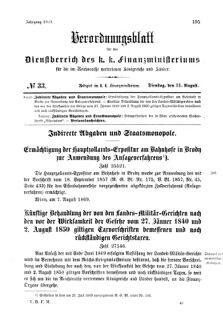 Verordnungsblatt für den Dienstbereich des K.K. Finanzministeriums für die im Reichsrate Vertretenen Königreiche und Länder