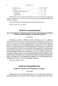 Verordnungsblatt für den Dienstbereich des K.K. Finanzministeriums für die im Reichsrate Vertretenen Königreiche und Länder 18700112 Seite: 2