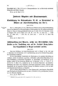 Verordnungsblatt für den Dienstbereich des K.K. Finanzministeriums für die im Reichsrate Vertretenen Königreiche und Länder 18700430 Seite: 2