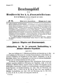 Verordnungsblatt für den Dienstbereich des K.K. Finanzministeriums für die im Reichsrate Vertretenen Königreiche und Länder