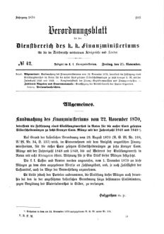 Verordnungsblatt für den Dienstbereich des K.K. Finanzministeriums für die im Reichsrate Vertretenen Königreiche und Länder