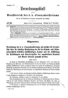 Verordnungsblatt für den Dienstbereich des K.K. Finanzministeriums für die im Reichsrate Vertretenen Königreiche und Länder