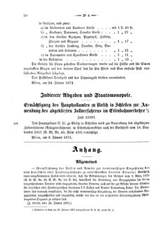 Verordnungsblatt für den Dienstbereich des K.K. Finanzministeriums für die im Reichsrate Vertretenen Königreiche und Länder 18710131 Seite: 2