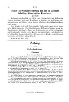 Verordnungsblatt für den Dienstbereich des K.K. Finanzministeriums für die im Reichsrate Vertretenen Königreiche und Länder 18710328 Seite: 2