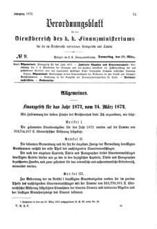 Verordnungsblatt für den Dienstbereich des K.K. Finanzministeriums für die im Reichsrate Vertretenen Königreiche und Länder