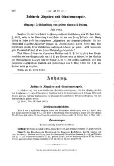 Verordnungsblatt für den Dienstbereich des K.K. Finanzministeriums für die im Reichsrate Vertretenen Königreiche und Länder 18720509 Seite: 22