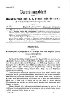 Verordnungsblatt für den Dienstbereich des K.K. Finanzministeriums für die im Reichsrate Vertretenen Königreiche und Länder