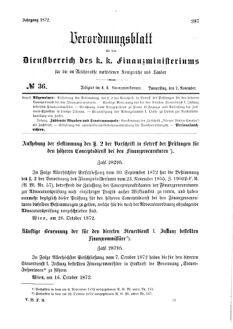 Verordnungsblatt für den Dienstbereich des K.K. Finanzministeriums für die im Reichsrate Vertretenen Königreiche und Länder