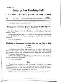 Verordnungsblatt für den Dienstbereich des K.K. Finanzministeriums für die im Reichsrate Vertretenen Königreiche und Länder