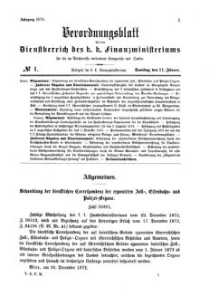 Verordnungsblatt für den Dienstbereich des K.K. Finanzministeriums für die im Reichsrate Vertretenen Königreiche und Länder