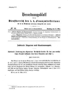 Verordnungsblatt für den Dienstbereich des K.K. Finanzministeriums für die im Reichsrate Vertretenen Königreiche und Länder