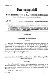 Verordnungsblatt für den Dienstbereich des K.K. Finanzministeriums für die im Reichsrate Vertretenen Königreiche und Länder