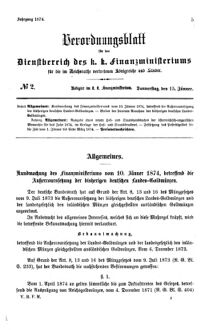 Verordnungsblatt für den Dienstbereich des K.K. Finanzministeriums für die im Reichsrate Vertretenen Königreiche und Länder