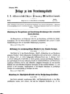 Verordnungsblatt für den Dienstbereich des K.K. Finanzministeriums für die im Reichsrate Vertretenen Königreiche und Länder