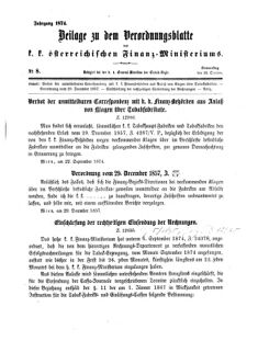 Verordnungsblatt für den Dienstbereich des K.K. Finanzministeriums für die im Reichsrate Vertretenen Königreiche und Länder