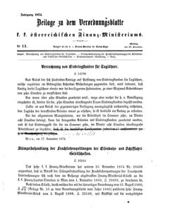 Verordnungsblatt für den Dienstbereich des K.K. Finanzministeriums für die im Reichsrate Vertretenen Königreiche und Länder