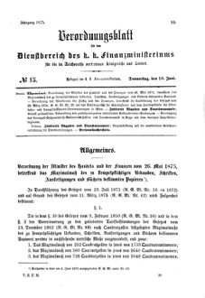 Verordnungsblatt für den Dienstbereich des K.K. Finanzministeriums für die im Reichsrate Vertretenen Königreiche und Länder