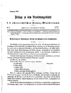 Verordnungsblatt für den Dienstbereich des K.K. Finanzministeriums für die im Reichsrate Vertretenen Königreiche und Länder 18750724 Seite: 1