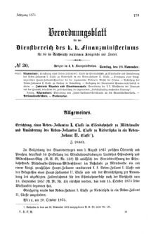 Verordnungsblatt für den Dienstbereich des K.K. Finanzministeriums für die im Reichsrate Vertretenen Königreiche und Länder