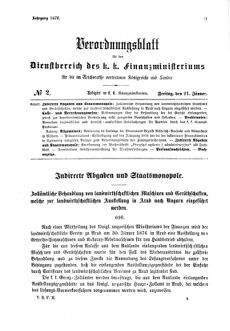 Verordnungsblatt für den Dienstbereich des K.K. Finanzministeriums für die im Reichsrate Vertretenen Königreiche und Länder