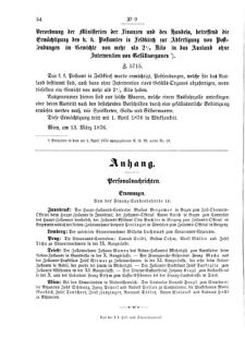 Verordnungsblatt für den Dienstbereich des K.K. Finanzministeriums für die im Reichsrate Vertretenen Königreiche und Länder 18760405 Seite: 6