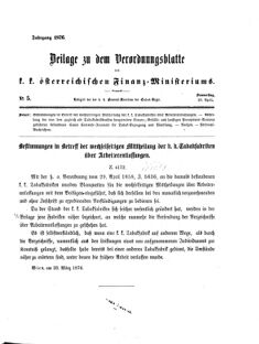 Verordnungsblatt für den Dienstbereich des K.K. Finanzministeriums für die im Reichsrate Vertretenen Königreiche und Länder