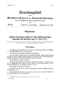 Verordnungsblatt für den Dienstbereich des K.K. Finanzministeriums für die im Reichsrate Vertretenen Königreiche und Länder