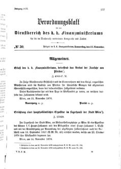 Verordnungsblatt für den Dienstbereich des K.K. Finanzministeriums für die im Reichsrate Vertretenen Königreiche und Länder