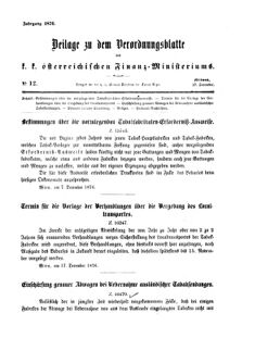 Verordnungsblatt für den Dienstbereich des K.K. Finanzministeriums für die im Reichsrate Vertretenen Königreiche und Länder