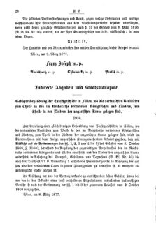 Verordnungsblatt für den Dienstbereich des K.K. Finanzministeriums für die im Reichsrate Vertretenen Königreiche und Länder 18770328 Seite: 2