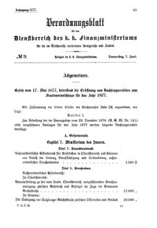 Verordnungsblatt für den Dienstbereich des K.K. Finanzministeriums für die im Reichsrate Vertretenen Königreiche und Länder