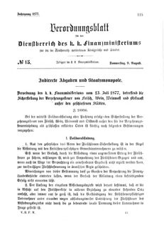 Verordnungsblatt für den Dienstbereich des K.K. Finanzministeriums für die im Reichsrate Vertretenen Königreiche und Länder