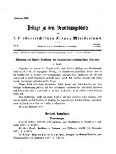 Verordnungsblatt für den Dienstbereich des K.K. Finanzministeriums für die im Reichsrate Vertretenen Königreiche und Länder 18771003 Seite: 1