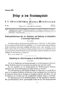 Verordnungsblatt für den Dienstbereich des K.K. Finanzministeriums für die im Reichsrate Vertretenen Königreiche und Länder