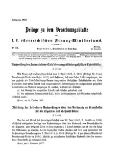 Verordnungsblatt für den Dienstbereich des K.K. Finanzministeriums für die im Reichsrate Vertretenen Königreiche und Länder