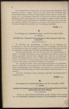 Verordnungsblatt des K.K. Justizministeriums 18850105 Seite: 6