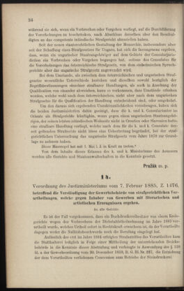 Verordnungsblatt des K.K. Justizministeriums 18850220 Seite: 2