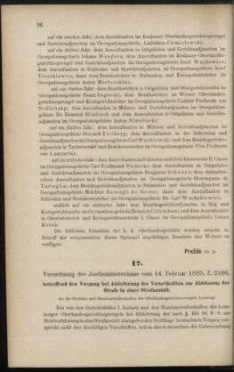 Verordnungsblatt des K.K. Justizministeriums 18850220 Seite: 4