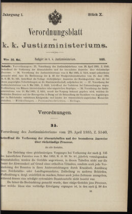 Verordnungsblatt des K.K. Justizministeriums